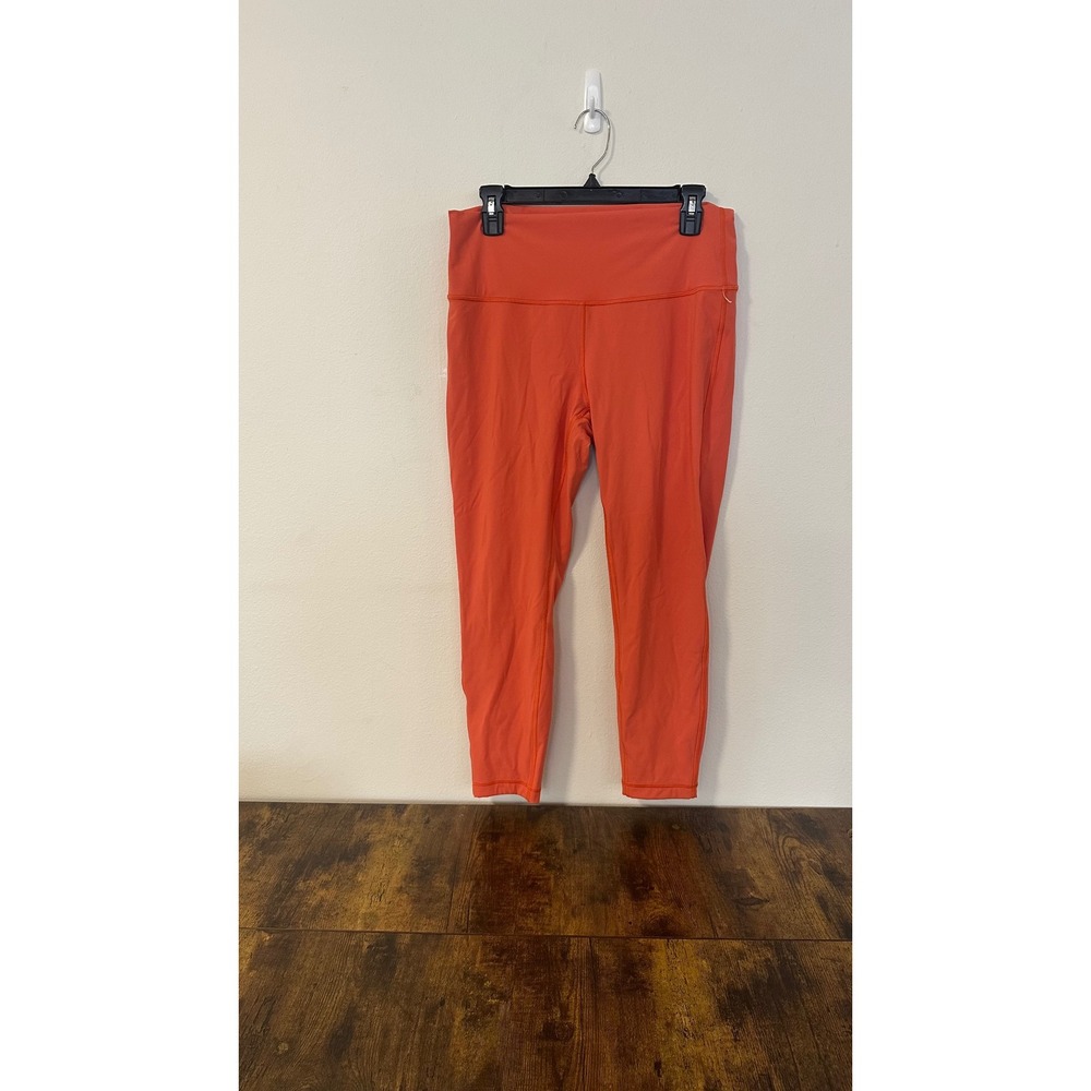 Lululemon Align High Rise Crop 23 Orange Yoga Leggings Women's Size 12